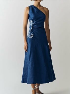 FARM Rio | Dresses | Blue Tile Dream Sleeveless Maxi Dress